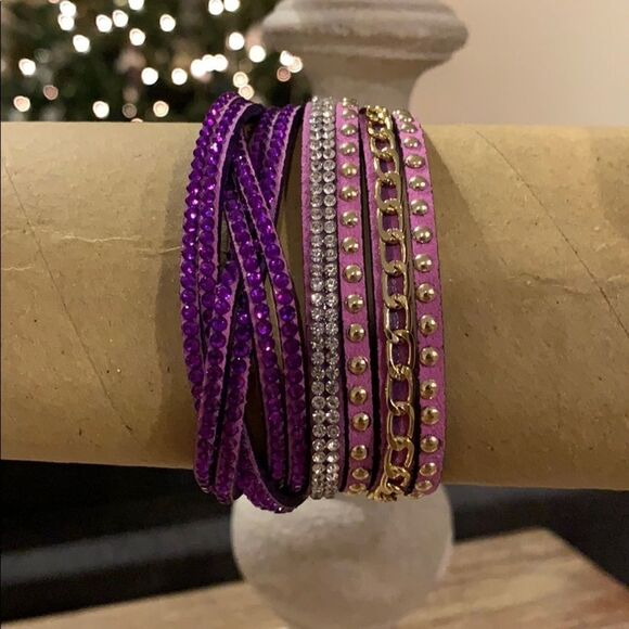 Purple wrap bracelet - Picture 1 of 3